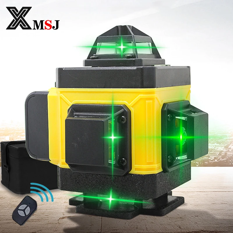 XMSJ1612LinesLaserLevelRemote34DGreenBeamLaserLevelSelf