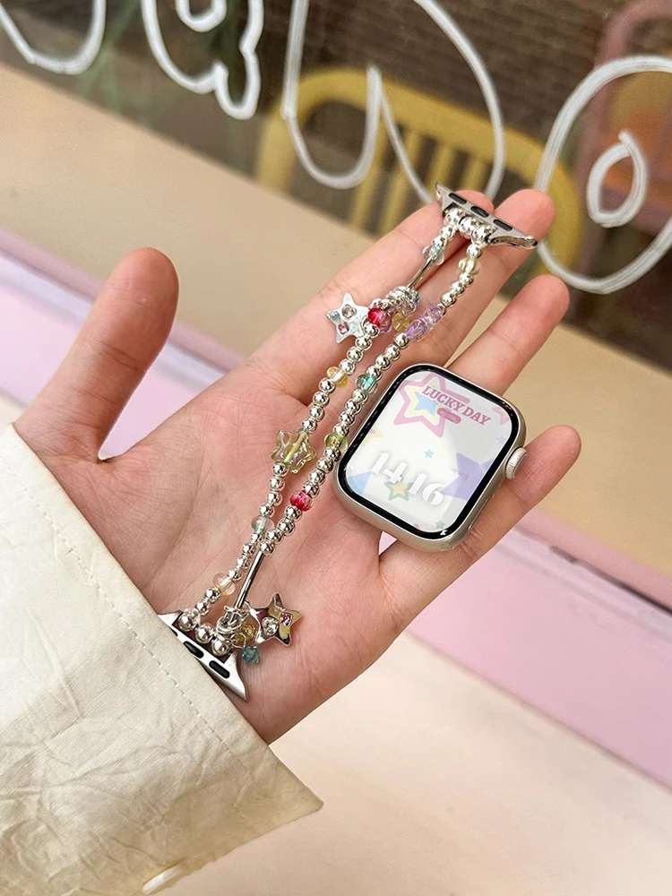 Elasticity Heart Band Metal Bracelet Strap