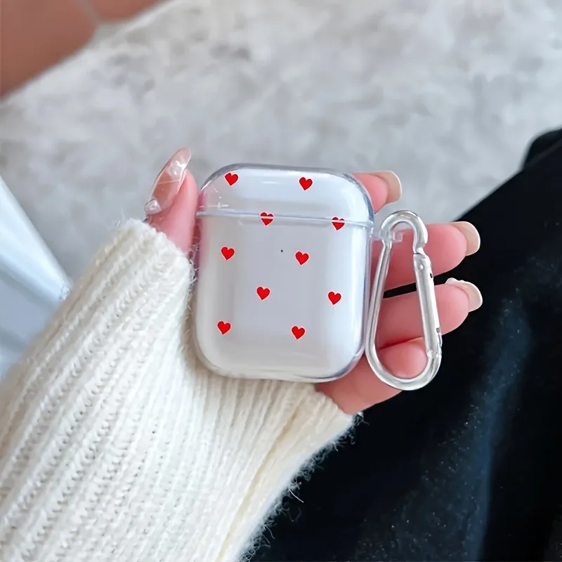 Red Soft Earphone Case For Airpods Pro Wireless Protective Cover