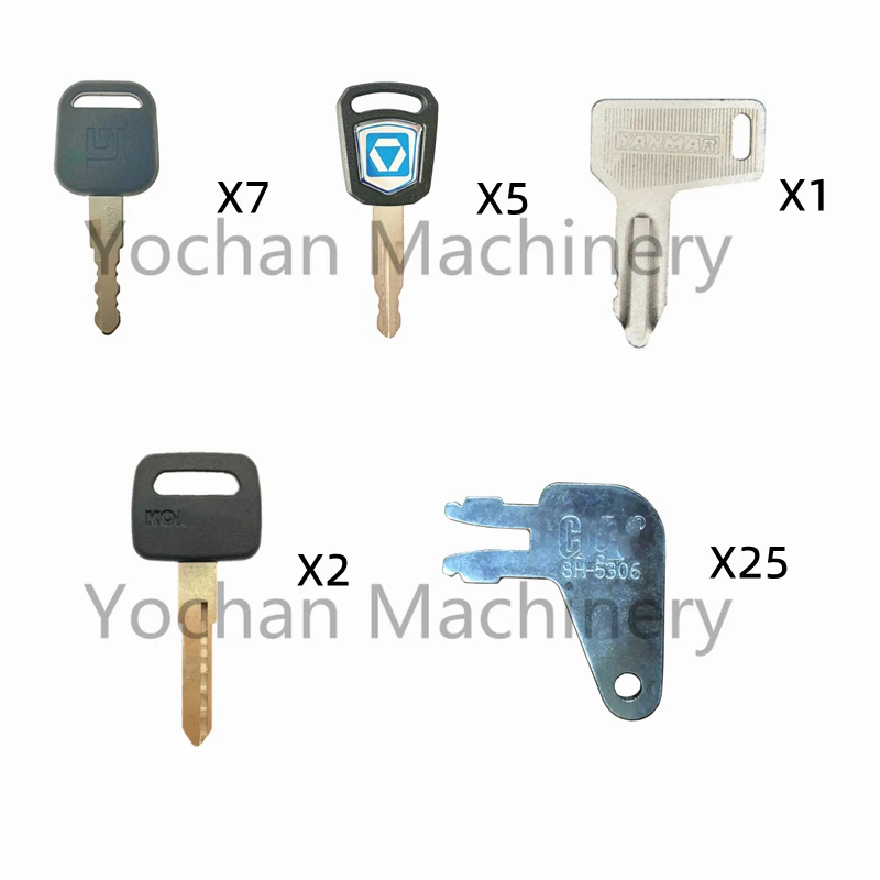 

40 шт. ключ зажигания для Komatsu Yanmar XCMG Liugong для экскаватора Caterpillar Cat
