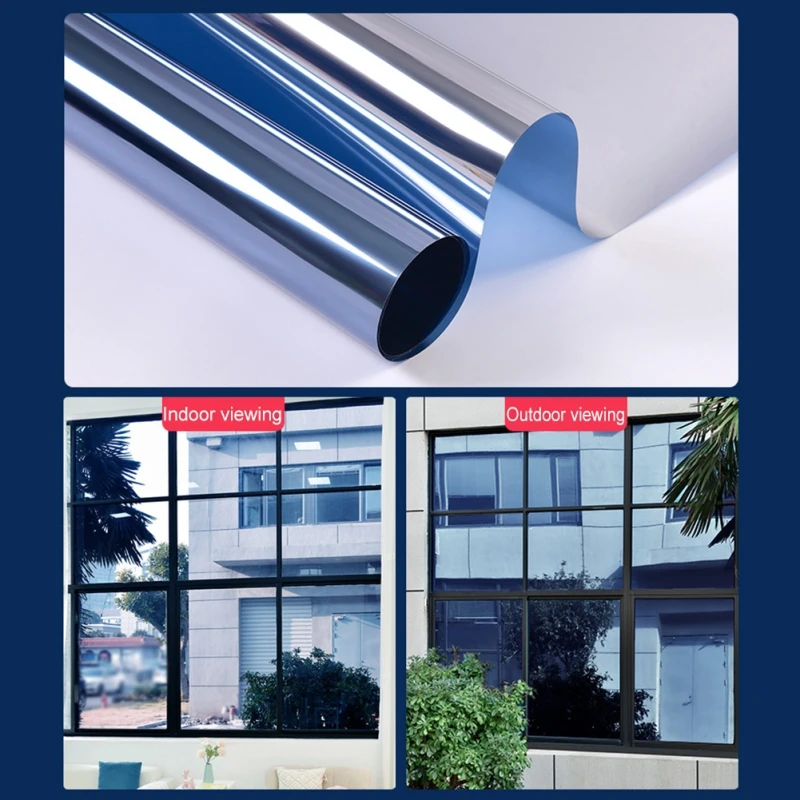 40*200Cm One Way Mirror Window Film Privacy Sun Blocking Glass Sticker Heat Control Reflective Film Self Adhesive Window Tint window film window privacy film window tint sticker adhesive vinyl stickers adhesive vinyl film light filter film