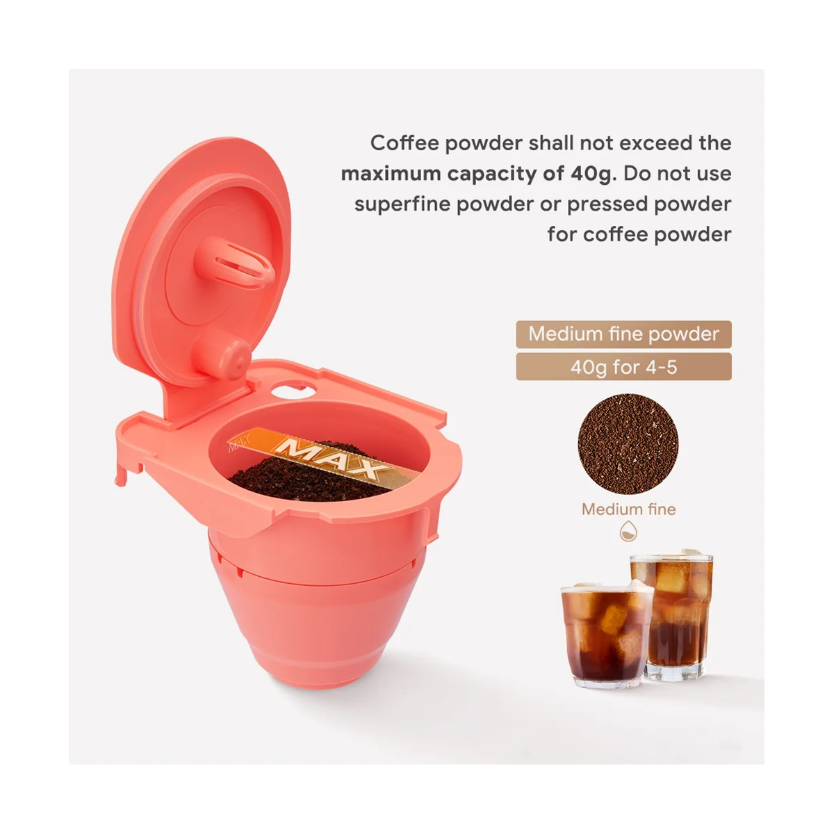 

2PCS Reuse Suitable for 2.0 Directly Add Powder Holder All-In-One Machine Coffee Capsule Filter Cup