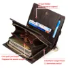 HUMERPAUL Genuine Leather Men's Wallet Short Multi Function ID Credit Card Holder Portemonnee High Quality Zip Coin Pocket 2