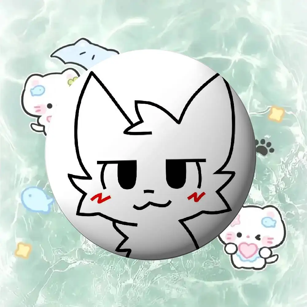 Süße B-boykisser Silly Cat Abzeichen Weißblech Soft Button Pin Brosche Metall Abzeichen Custom Schmuck Zubehör Hut Tasche Revers – Detail 37