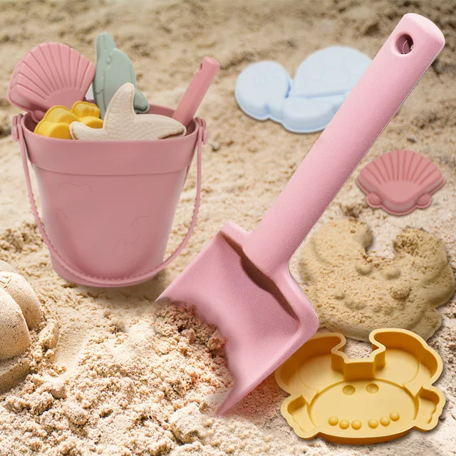 8Pcs Summer Beach Toys for Kids Soft Silicone Sandbox Set Cute Animals Beach Game Toy Children Beach Play Sand Water Play Tools 1
