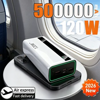 Banca di alimentazione a ricarica super veloce da 120 W 200000 Power Bank portatile di capacità ultragrande mAh con display digitale a LED per Samsung Xiaomi
