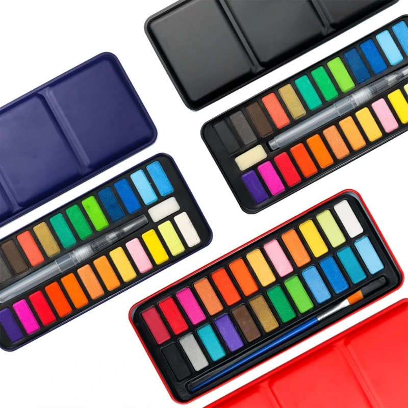 12/18/24 Color Watercolor Paint Set With Watercolor Brush For Painting