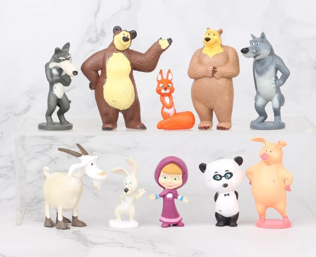 Mashas et l'ours figurine jouet d'action, dessin animé, anime