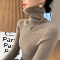 100% Cashmere Sweater Autumn And Winter Ladies Sweater Knit Bottoming Shirt Turtleneck Pullover Slim And Versatile Inside.