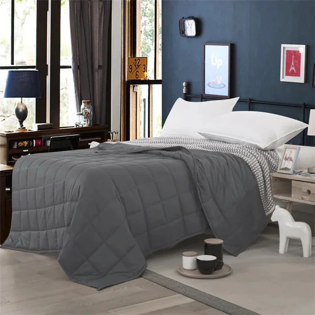 Couverture lestée en coton doux pour adultes, couette confortable, aide au sommeil, décompression 1