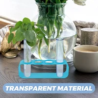 6 Pcs Hydroponic Vase Test Tube Vases Flower Tubes Transparent Plastic Crystal Epoxy 2