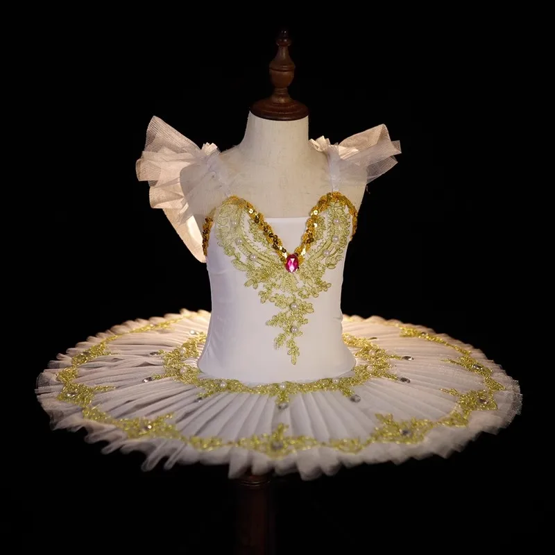 

Professional Ballet Tutu Dress Girl Dance Costume Child Ballerinas Pancake Tutu Kids Child Carnival Jazz Dance Dress
