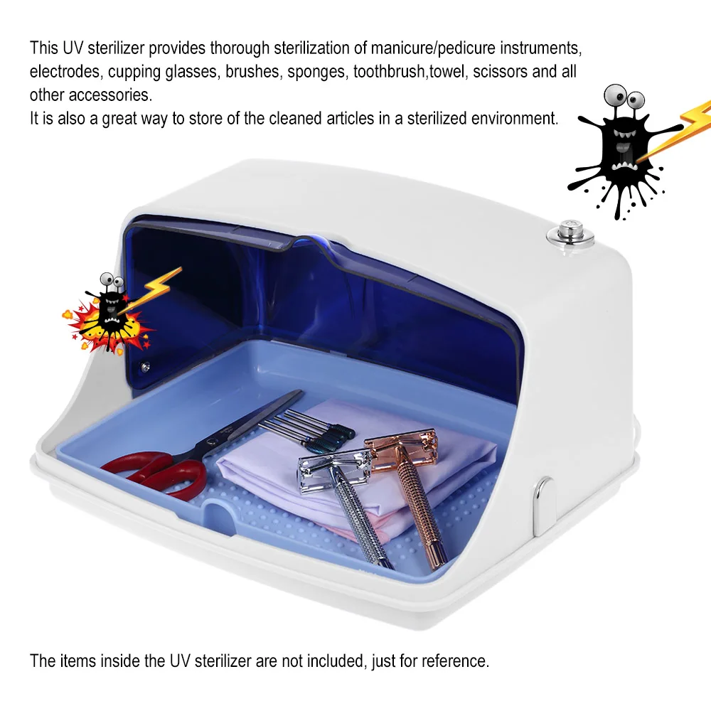 5W UV Sterilizer Cabinet Multifunctional Disinfection Clean Tools Professional Nail Art Equipment Tray Temperature Sterilizer