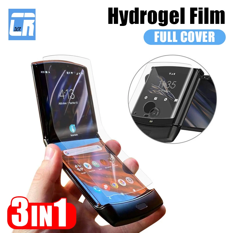 3 in 1 Front Back Cover Hydrogel Film for Motorola Razr 40 5G 2022 2020