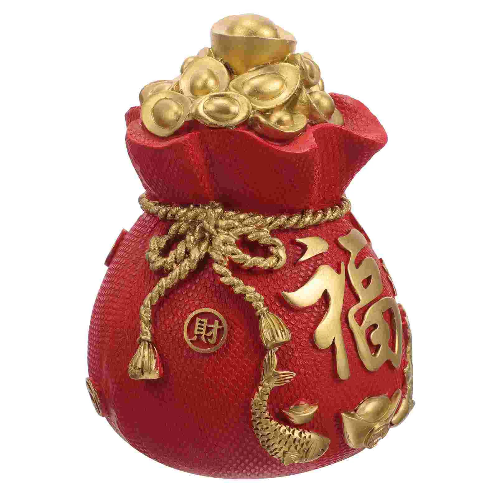 

Piggy Bank Feng Shui Money Bag Shaped Coin Bank Resin Golden Ingot Yuan Bao Money Bank Saving Coins Box Chinese Lucky