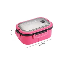 1 - Pack 1200ML 2 - Layer Leakproof Bento Lunch Box with Utensils, High - Capacity Portable Food Container - 2 (Red)