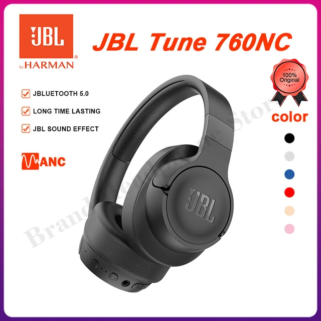 سماعات رأس JBL Tune 760NC اللاسلكية المزودة بتقنية البلوتوث سماعات رأس  لإلغاء الضوضاء النشطة للموسيقى سماعات رياضية T760NC - AliExpress