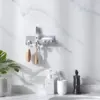 Adhesive Hanging Key Holder Wall Mounted Kitchen Drying Rack Durable No Drilling Storage Container for Bracelet Phone Mails 2