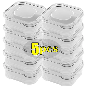 5/1 pz Contenitori per la conservazione degli alimenti con coperchio Mini frigorifero trasparente Carne Verdura Conservazione fresca Scatola organizer per la conservazione della cucina 1