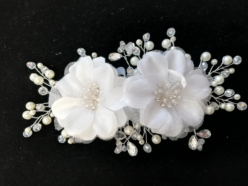 Tocados de novia de cristal para novias, accesorios para el cabello de boda  de plata, diadema de novia, pelo de perla, vid, diamantes de imitación,  piezas para el cabello para mujer ShuxiuWang