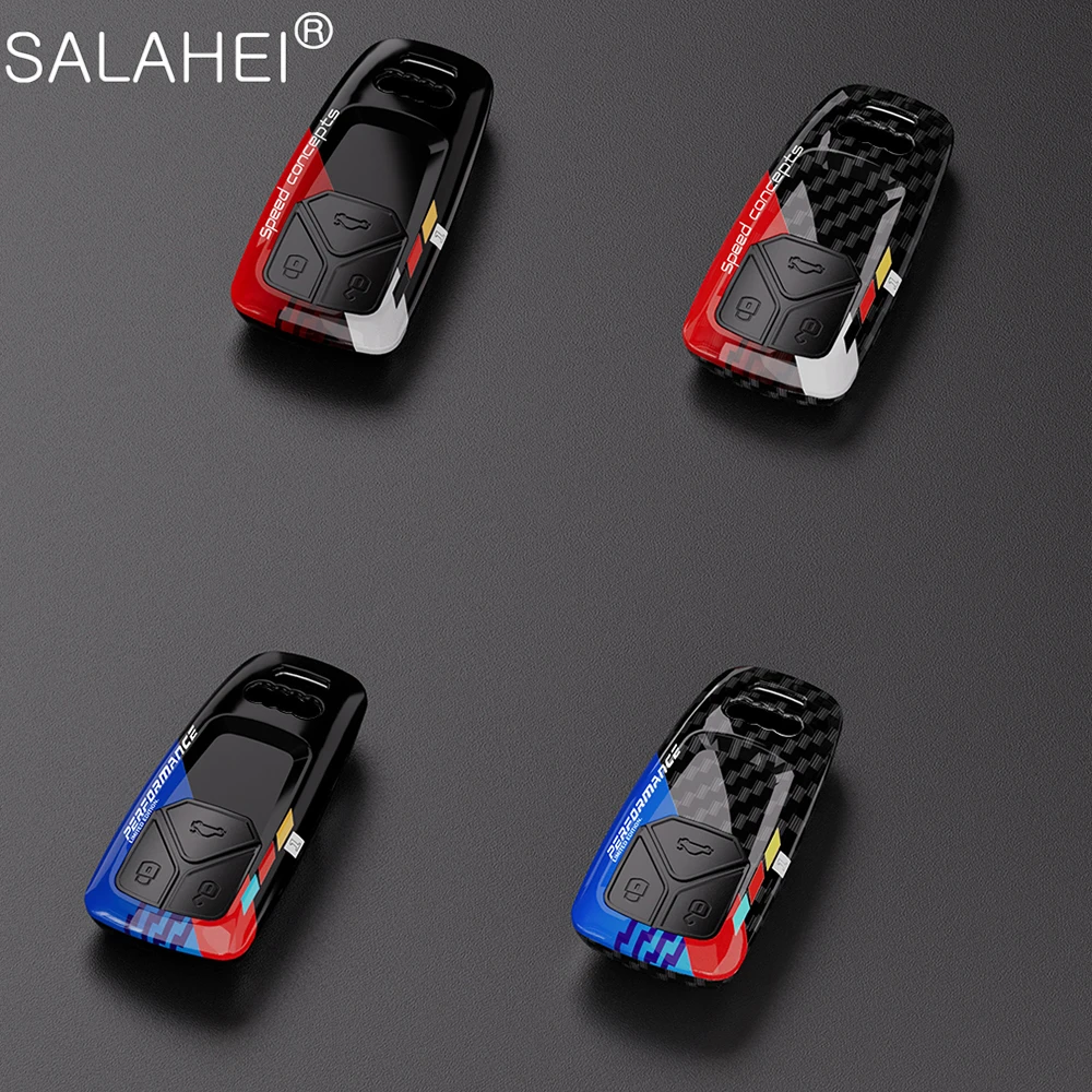 

PC Carbon Fiber Texture Car Smart Remote Key Case Cover For Audi A4 B9 A5 A6 8S 8W Q5 Q7 4M S4 S5 S7 TT TTS TFSI RS Accessories