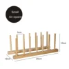 Multifunctional Plate Storage Rack, Household Kitchen Bamboo and Wood Display Rack 1