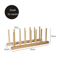 Multifunctional Plate Storage Rack, Household Kitchen Bamboo and Wood Display Rack 1