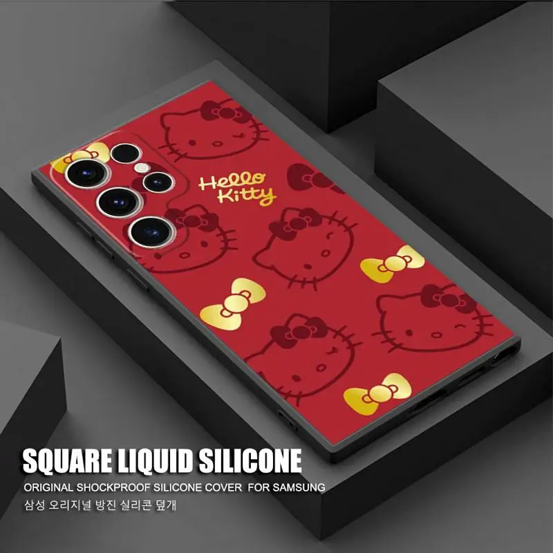 thumbnail image 1 of Funda de teléfono de Hello Kitty para Samsung Galaxy, carcasa de lujo de Color rosa y rojo, S23, S22, S21 Ultra, S20 FE, S10, S10E, Note 20, 10 Plus, 1 of 5