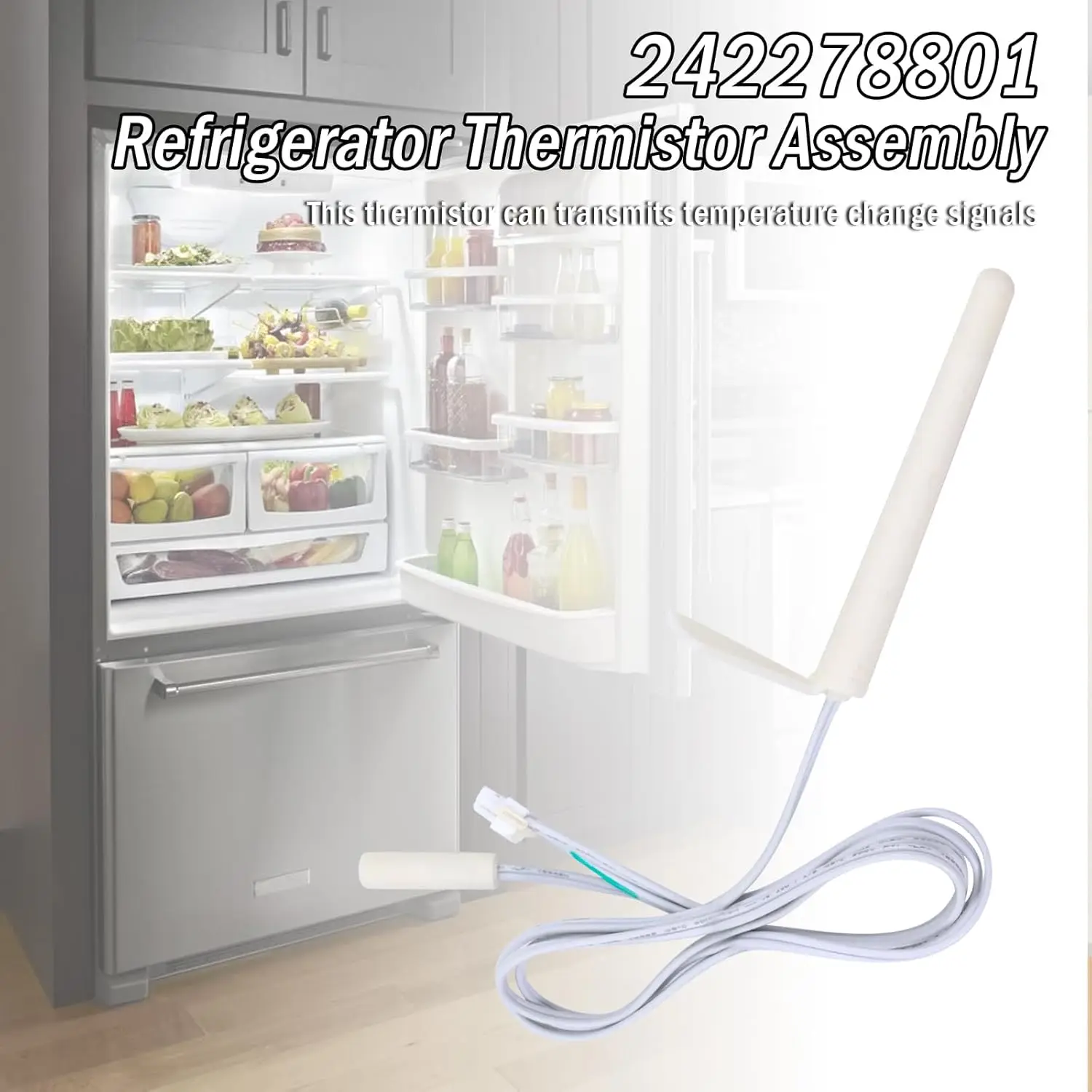 Electrolux Tappan White-Westinghouse Crosley Frigidaire Refrigerator Freezer 242278801 Thermistor Cross NTC Temperature Sensor