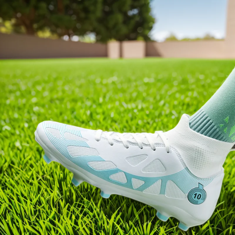 Professional Soccer Shoes Men Outdoor High-Top Sports Football Boots Boots Ag/Fg Long Spikes Artificial Grass Training Match Spi