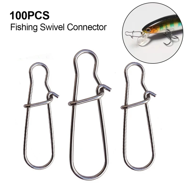 Stainless Steel Fishing Connector  Swivels Snap Hooks Fishing 100 - 100pcs  Stainless - Aliexpress