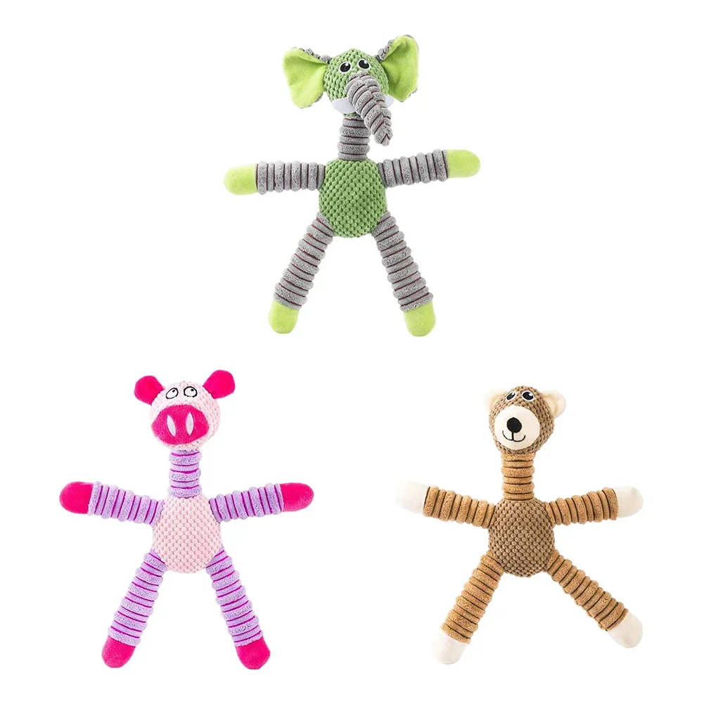 Indestructible Large Dog Sound Squeaky Toys Dog Chew Toy Squeaky Plush Dog Chew Toys for Aggressive Chewers Large Breed