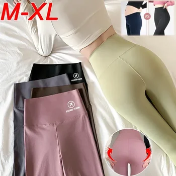 M-XL Pantaloni Shark da donna indossano primavera autunno inverno sottili collant da yoga a vita alta con sollevamento della pancia e piedi piccoli leggings neri