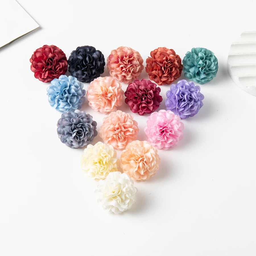 10/20 Stück Seiden-Karminblumen Hortensien für Hochzeit, Party, DIY, Geschenkbox, Scrapbook, Weihnachtskranz, Heimdekoration, künstliche Blumen
