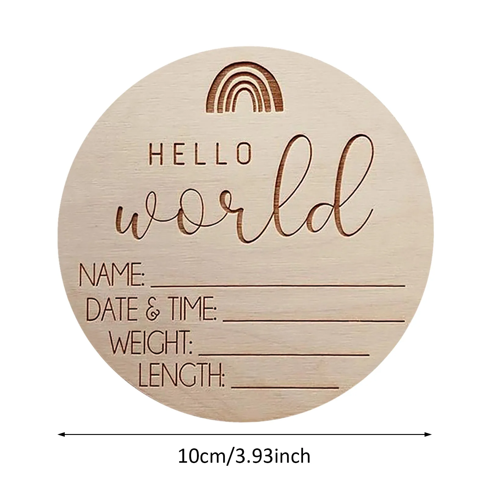 Wooden Milestone Cards 5pcs Newborn Monthly Growth Recording Cards Newborn Photography Props Baby Birth Commemorative Cards Photography Props