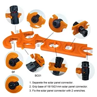 Clé de connecteur solaire, clé de déconnexion, outil d'assemblage de retrait de libération pour câble 1000V 1500V, onduleur de panneau PV 2