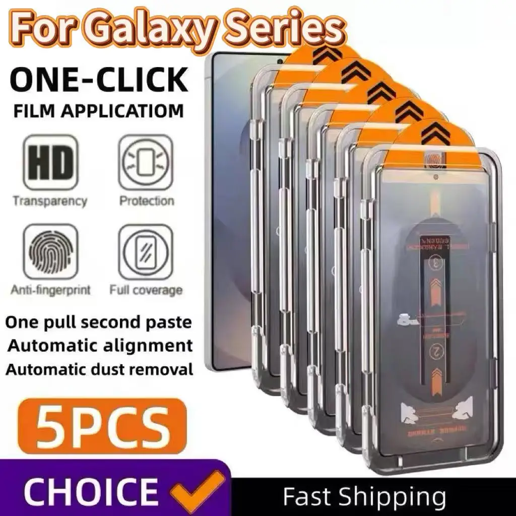5-Pack Privacy Tempered Glass Screen Protector, Bubble-Free, Dust-Free, Full Coverage