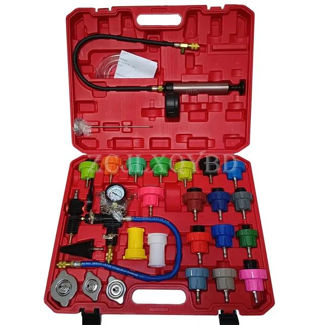 Kit Rilevatore Perdite Per Impianto Raffreddamento Auto - 18 Pezzi, Tester Pressione Radiatore Universale - Foto 10