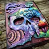 Artistic Skull Hidden Key Jewelry Box Christmas Halloween Gifts Box Wood Gothic Delicate Storage Box for Rings Necklaces 2