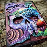 Artistic Skull Hidden Key Jewelry Box Christmas Halloween Gifts Box Wood Gothic Delicate Storage Box for Rings Necklaces 2
