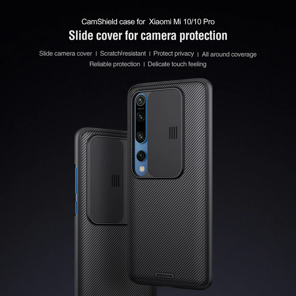 For Xiaomi Mi 10 Case NILLKIN CamShield Case Slide Camera Cover Protect Privacy Classic Back Cover For Xiaomi Mi 10 Pro