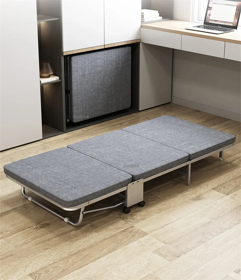 Description Picture 6 of itemMobile Folding Beds Office Adults Single Lunch Break Bed Home Simple Foldable Bedroom Bed Accompanying Hardboard Portable Bed Z