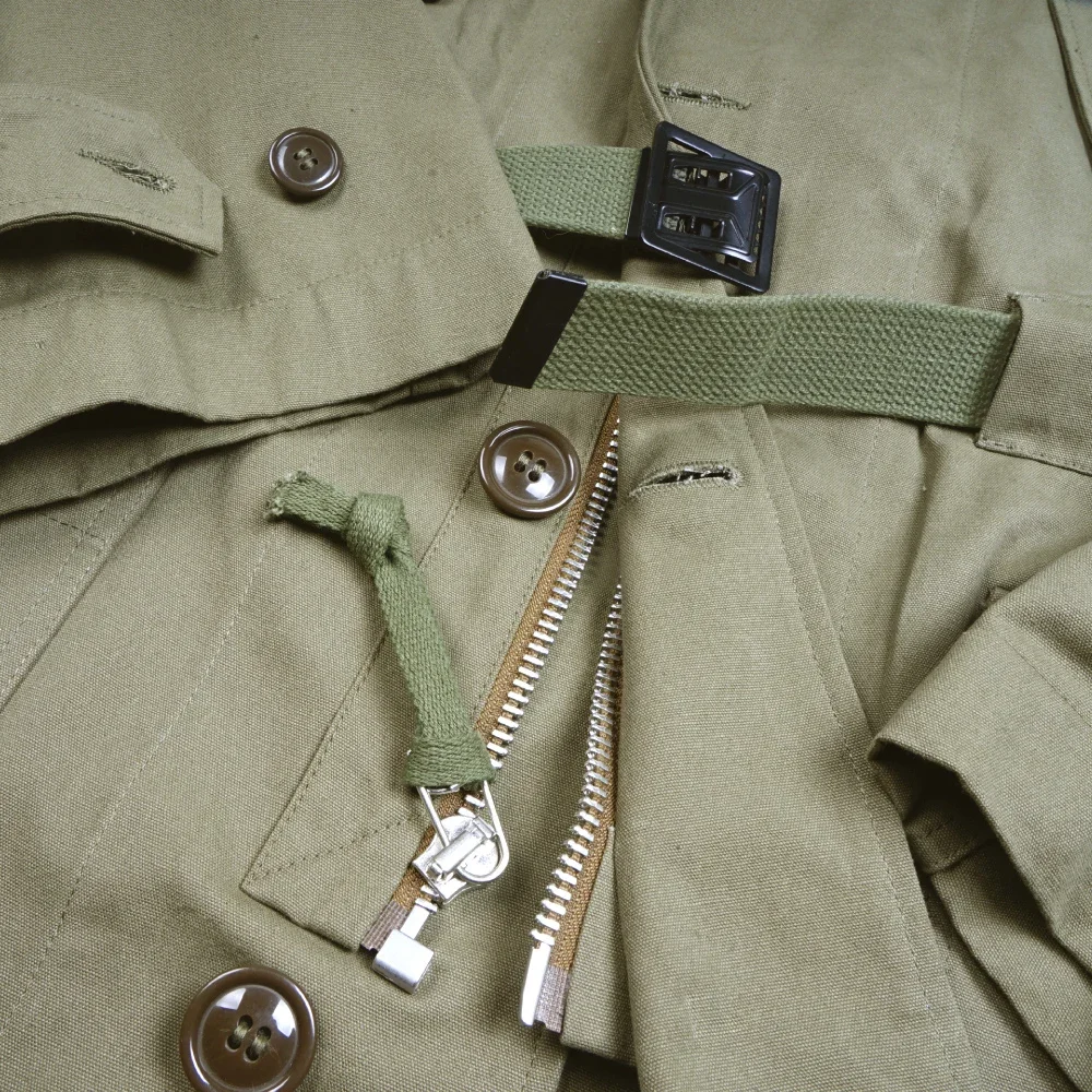 WW2 US unifor M47 Windproof American Soldier Jacket Casual Training windproof Men's long loose coat 4