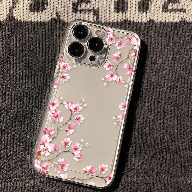 Cherry Blossom Soft Transparent Phone Case Cover