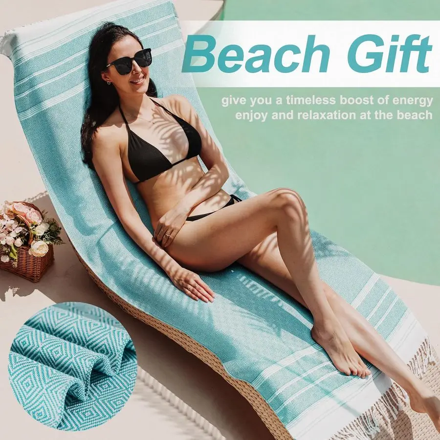 Oversized Turkish beach towel set - image 2