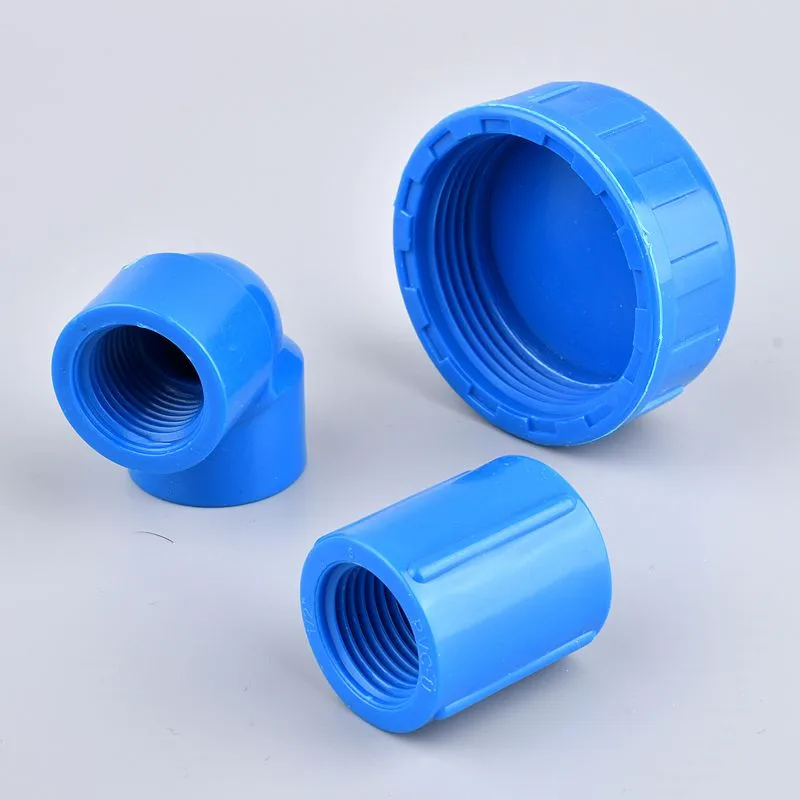 2pcs 1/2 3/4 1 Inch PVC Pipe Female Threaded Straight Elbow Tee End Cap Connector Aquarium Fish Tank  Water Pipe Jiont Fittings drip tape kit