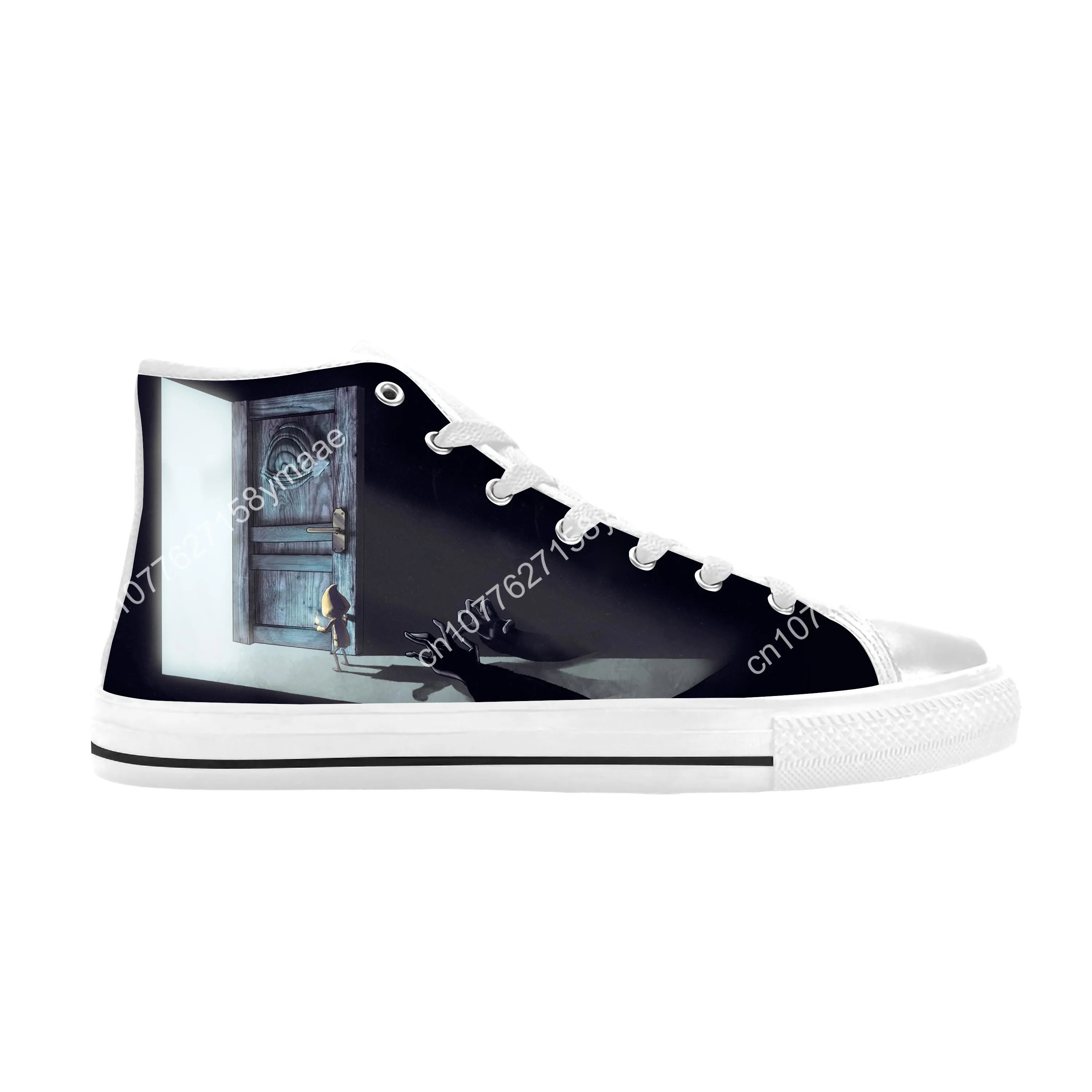 Anime Cartoon Manga Game Little Nightmares Horror Casual Cloth Shoes High Top Comfortable Breathable 3D Print Men Women Sneakers
