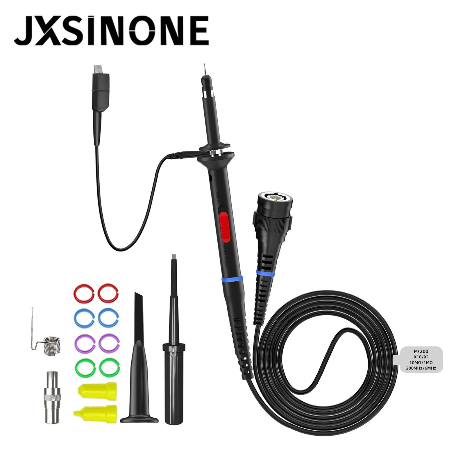 

1 шт., датчик осциллографа JXSINONE P7200, защитный зонд BNC X1/X10 10:1