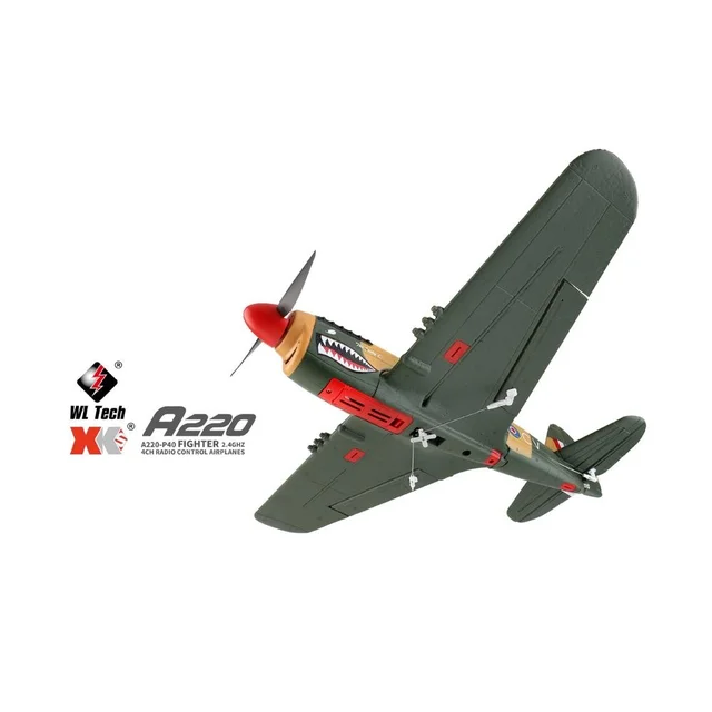 Avião Caça Guerra Controle Remoto P-40 Fighter A220 4CH em