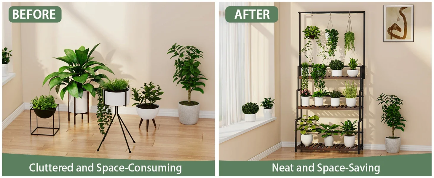 plant stand with grow light